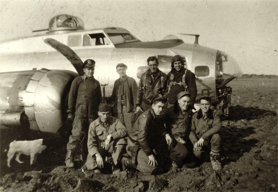 B-17 after a belly landing on French territory